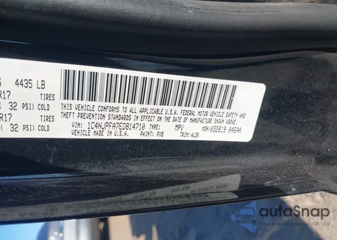 2014 Jeep Patriot High Altitude из США, поврежденный, VIN 1C4NJPFA7ED814710